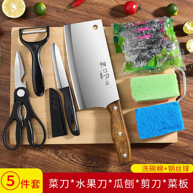 Cortar y cortar cuchillo de cocina antiguo cuchillo de corte de huesos de doble propósito cuchillo de corte de carne doméstico método de corte de carne frutas forjadas a mano Longquan