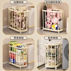 【巨能装】瑜伽垫健身器材脏衣收纳篮带轮置物架塑料置物架落地好