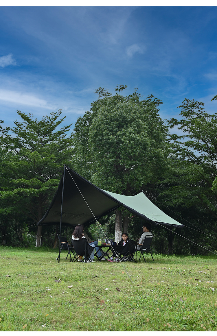 Mosquito-Proof Netting and Sunshade Integrated Canopy with Black Glue for Full Shading and Sun Protection, a Summer Essential