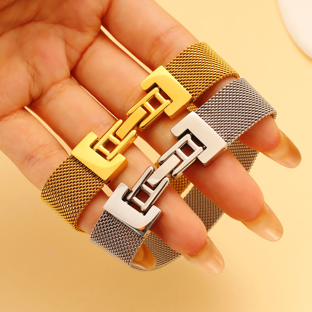 23g Weight Stainless Steel Strap Material Watch Strap Classification 1 Piece Quantity Street Occasion Solid Color Pattern Men's Gender Simple Style, Classic Style Style Simple Style Classic Style Solid Color Men's Watch Strap Men Chain Bracelets 3