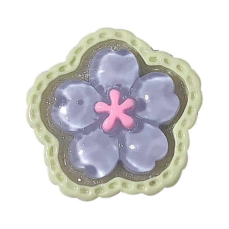 Doble capa de brillo fino accesorios de resina de flor pequeña caja de teléfono celular crema pegamento DIY cabello cabeza cuerda taza de agua material colgante hebilla de zapatos