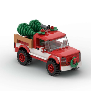 MOC building blocks compatible with Lego 134208 Christmas truck puzzle car model toys suit children's toys