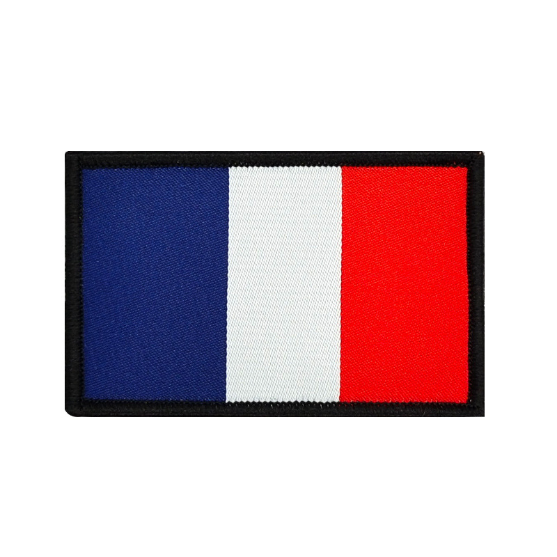 Bandera tejida Velcro sello bandera parche ropa mochila accesorios pegatinas de tela en stock suministro