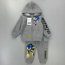 2025外贸小童装春秋儿童两件套卫衣料连帽卫衣婴儿童装外出服批发