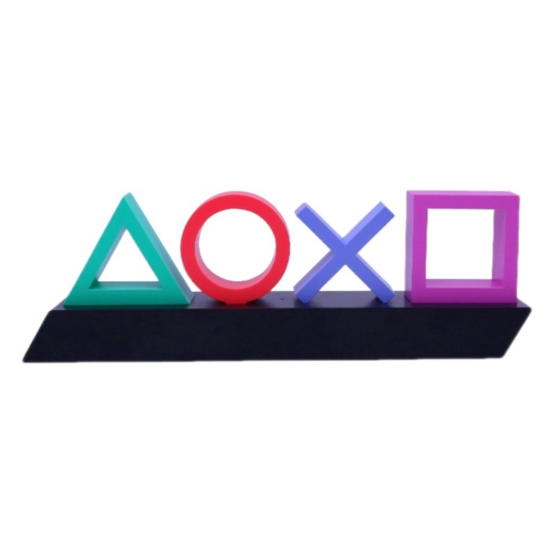Transfronterizo nuevo icono creativo luz ps5/PS4 atmósfera luz XO juego icono luz escena atmósfera decorativa lámpara de mesa