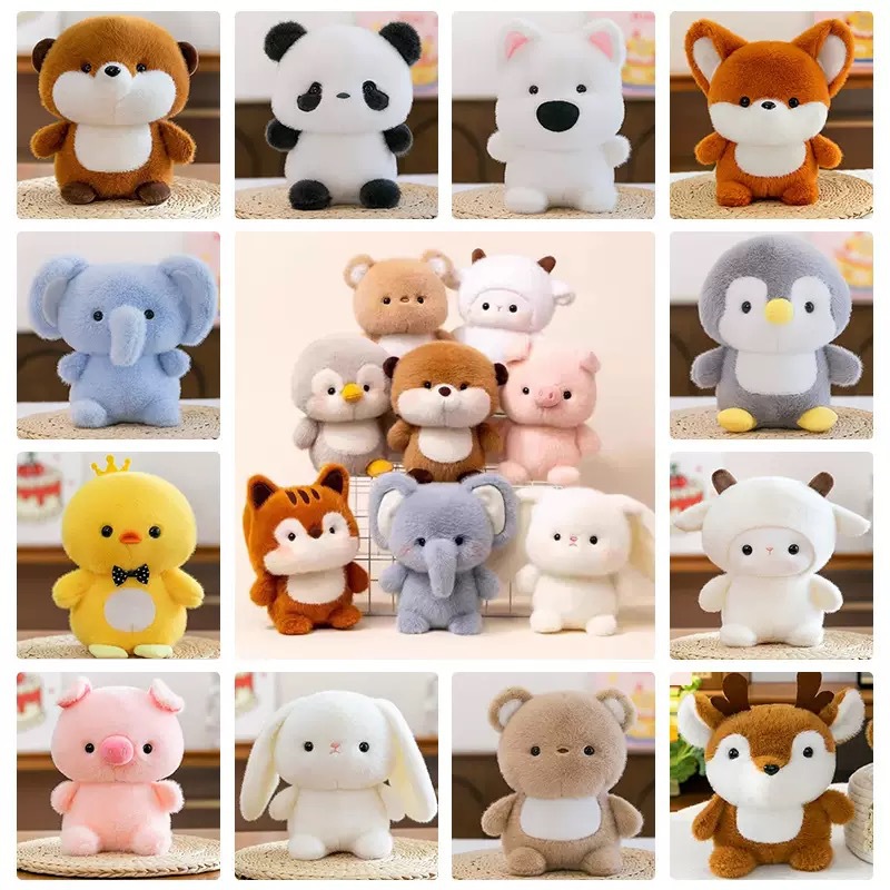 Muñecas de peluche de animales para niños acompañados con conejo blanco cordero muñecas para el hogar decoración de regalos muñecas de agarración