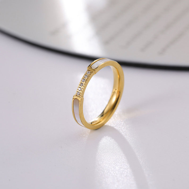 Grenzüberschreitender Verkaufsschlager: Japanische und koreanische, leichte und vielseitige Mikro-Einlegearbeiten aus Muscheln, Roségold und weißem Perlmutt_voghion.com