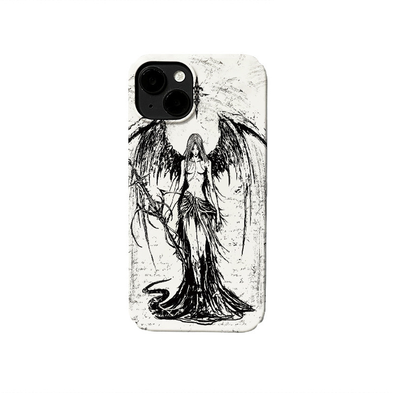 White Angel Film 2-in-1 Suitable for Apple 16Promax Mobile Phone Case Soft Case 15Pro/13/11P Hard Case