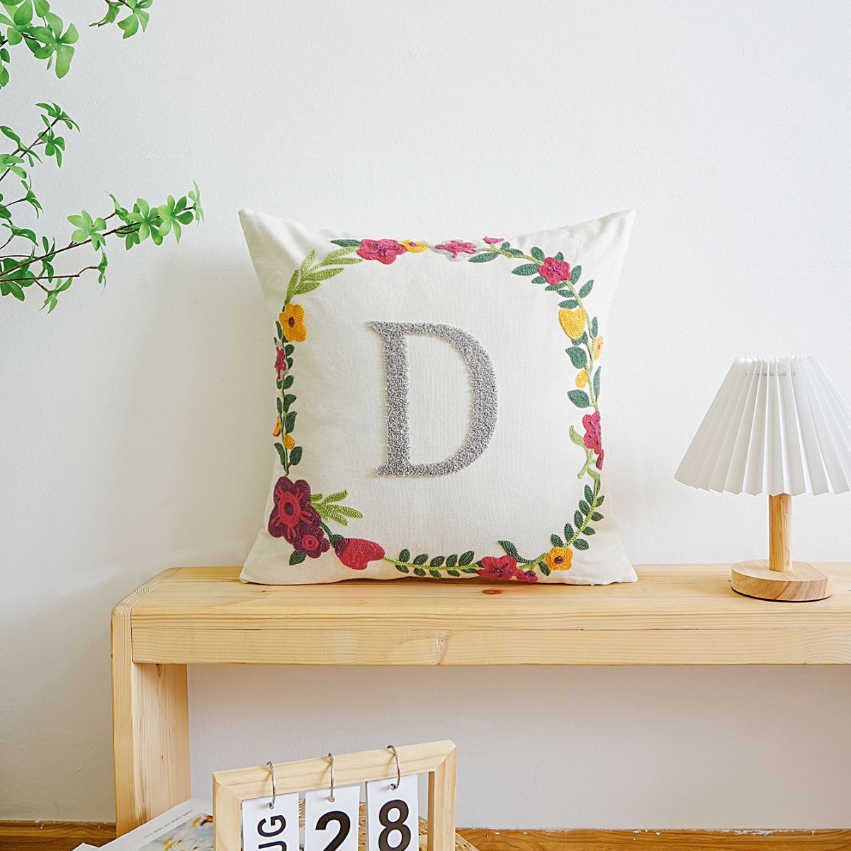 Letras transfronterizas personalizadas toallas bordadas almohada cubierta de sofá sala de estar almohada cubierta de respaldo cubierta de alta calidad sin núcleo