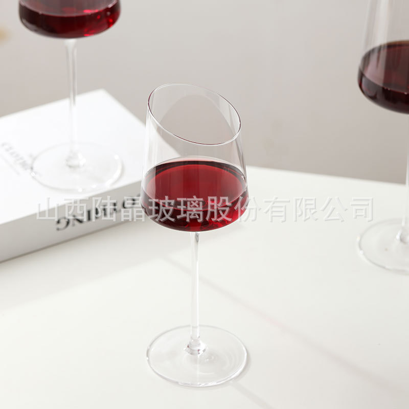 Taza de vino simple inclinada, taza de vino doméstico de champán, taza de vino europea, taza de whisky, taza de vino de alto valor