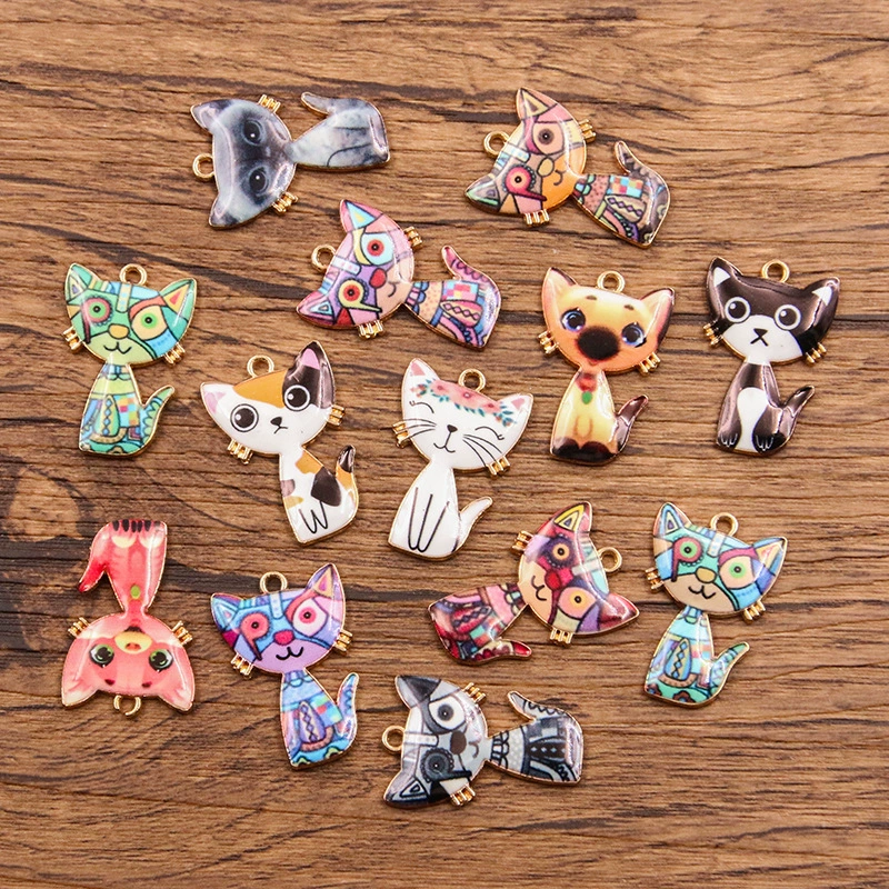 Metal accessory, accessories, pendant, 13 colors, 17×26mm