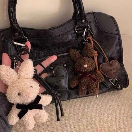 Nuevo marrón arroz blanco conejo muñeca muñeca bolso de viaje de moda bolso de mujer bolso de hombro mochila