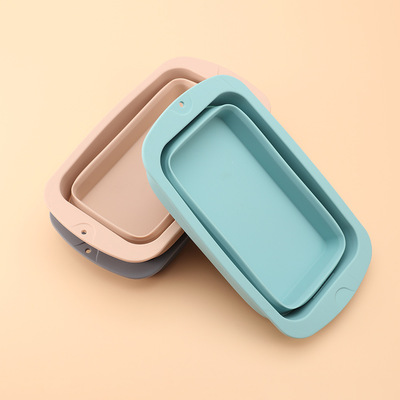 跨境户外伸缩长方形冰盆硅胶折叠创意家用储冰盒盆便携大容量冰桶