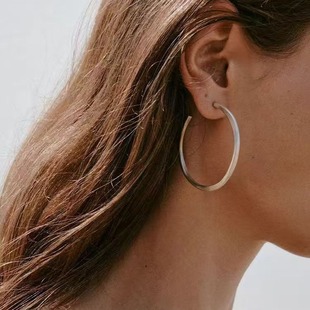 New Autumn and Winter European and American Big Ear Ring Earrings Light Luxury Niche Design Simple Fashion High-end Earrings for Women