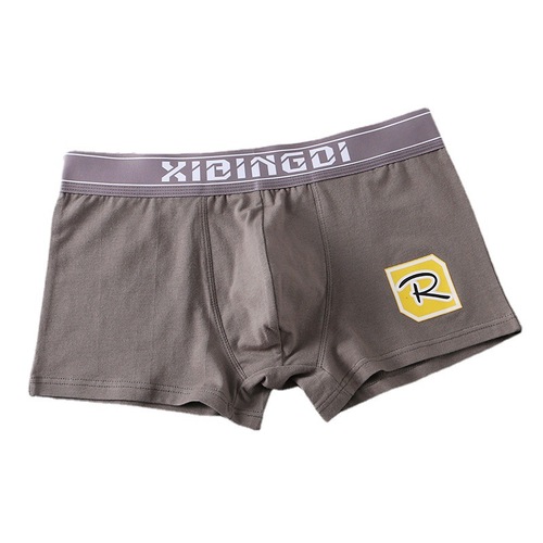 Underwear men's pure cotton boxer summer breathable youth trendy personality boxer shorts boys' large size sports pants