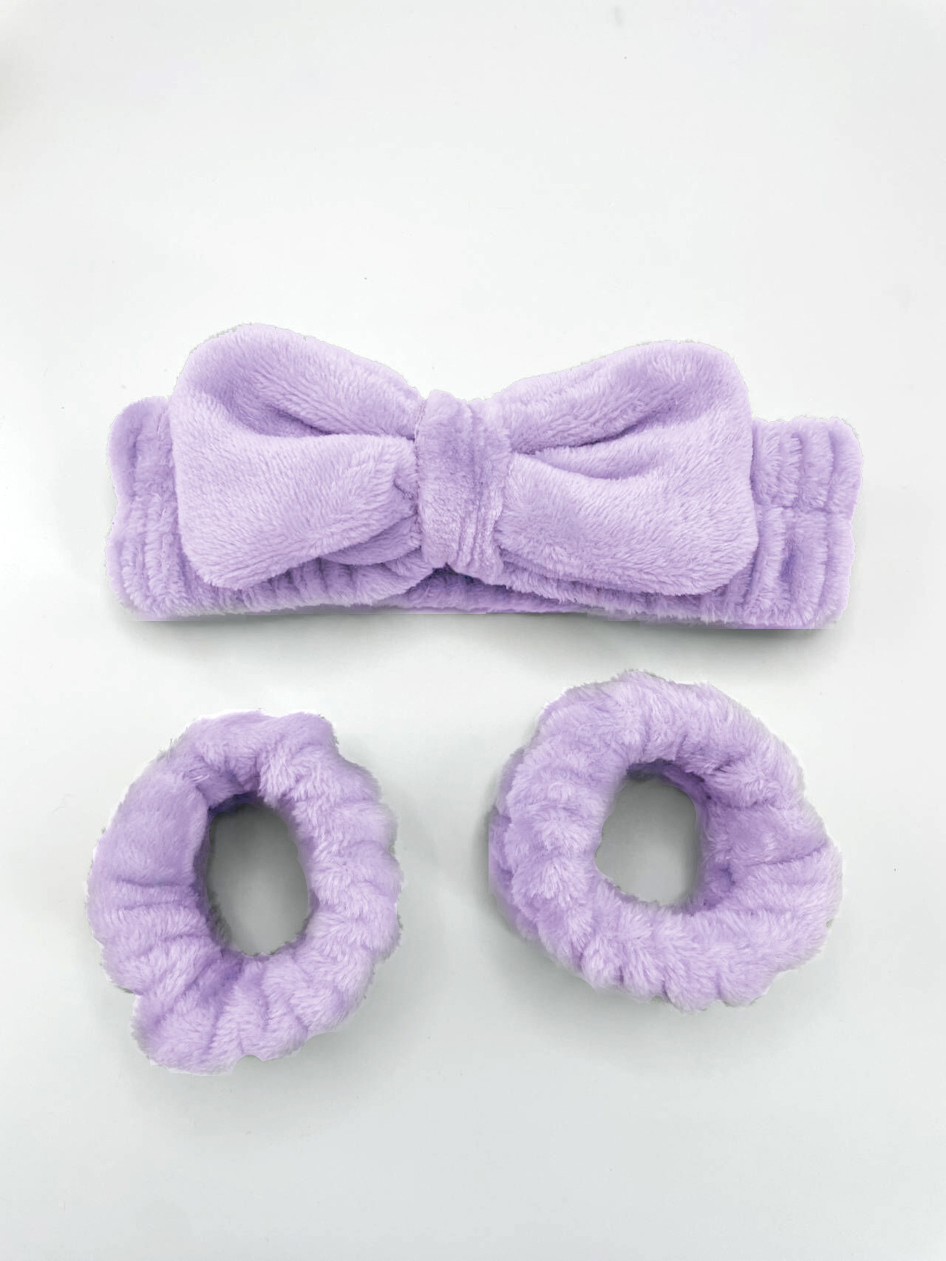 Arco banda de pelo al por mayor de las niñas de color sólido todo partido de maquillaje absorbente de sudor-limpieza lavado de cara correa de muñeca de franela banda de pelo