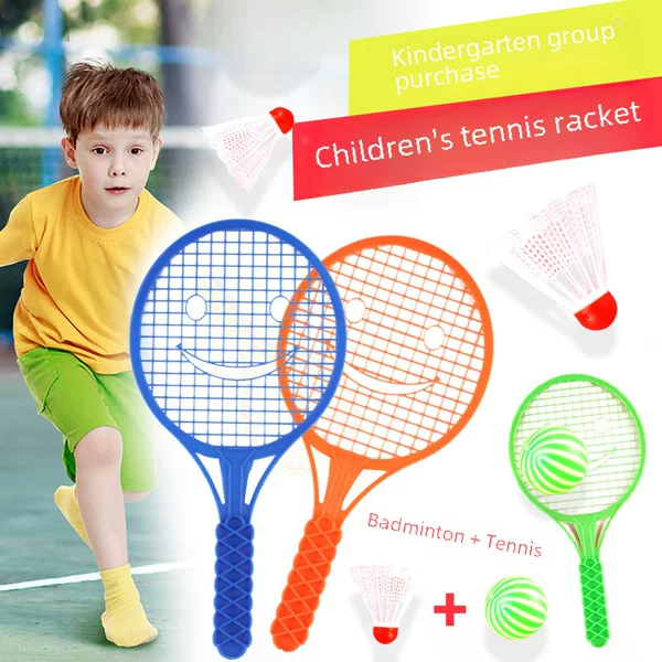 Kindergarten gift baby special plastic badminton small size table tennis racket children racket game toy