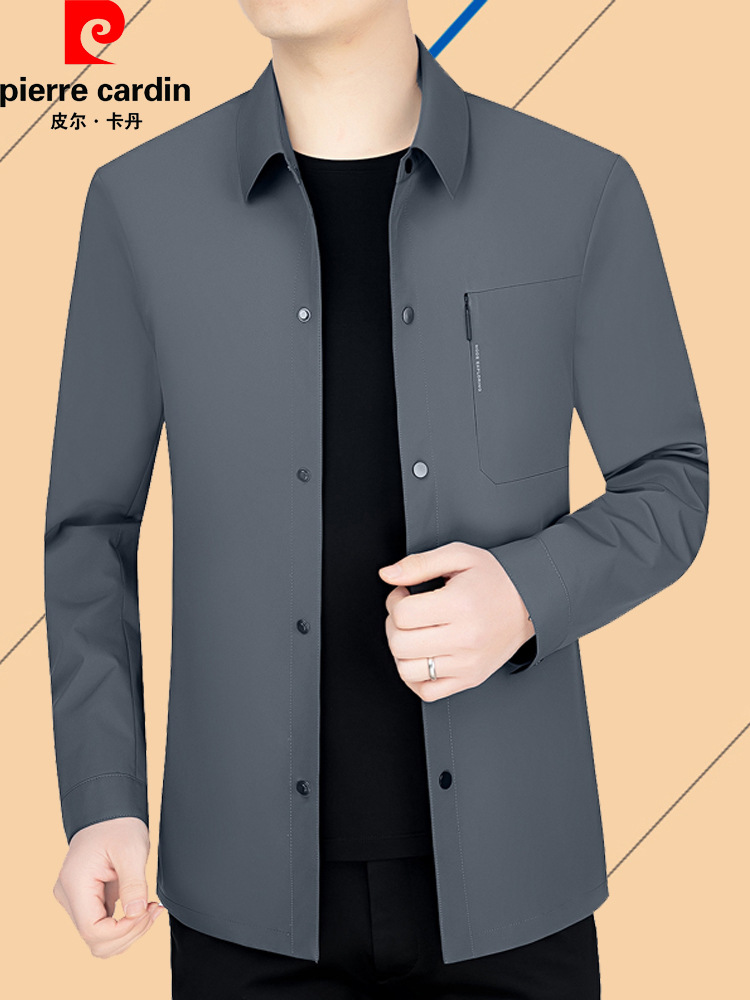 Pierre Cardin Spring and Autum New Men's Jacket Middle-Aged Dad Business Casual Jacket Top Classy Jacket