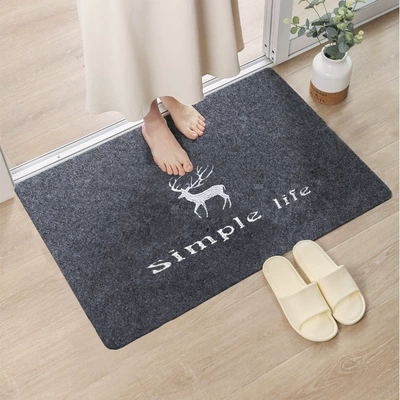Avtomobil döşəmə paspasları: Carpet - embroidered-gray-white-deer-40cm60cm