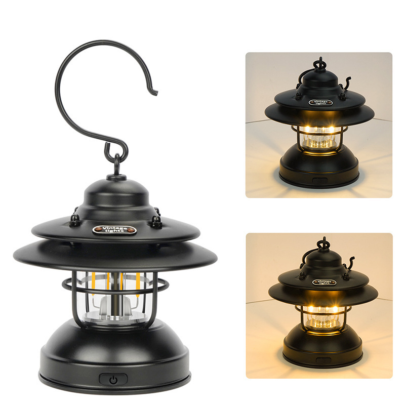 Lámpara de camping retro lámpara de camping de metal iluminación al aire libre campamento multifuncional lámpara de caballo de mano lámpara de la atmósfera lámpara de la tienda