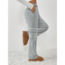 K 19137 Multi-pocket Drawstring Sweatpants ��ڴ�����������