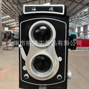 Customized Metal Large Creative Camera Model Kiosk Food Truck Scenic Spot Popular Check-In Sketch Display Props