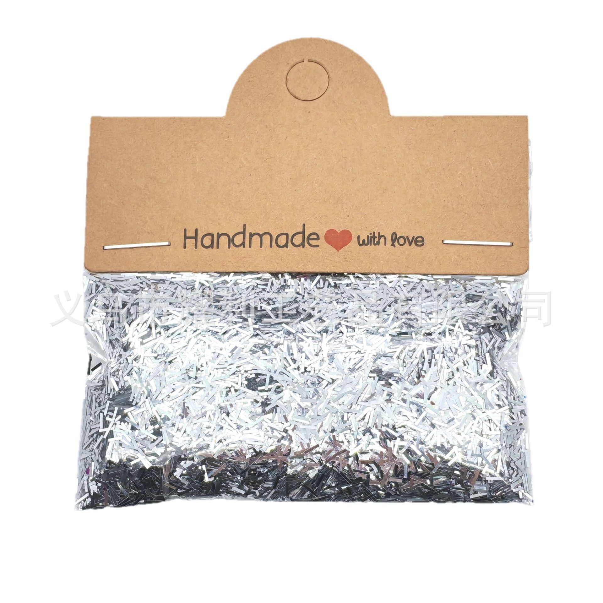 Polvo de cebolla láser de pierna larga pelo de forma especial sequinilla de manicura goteo DIY largo relleno decorativo pet reflectante transfronterizo image 4