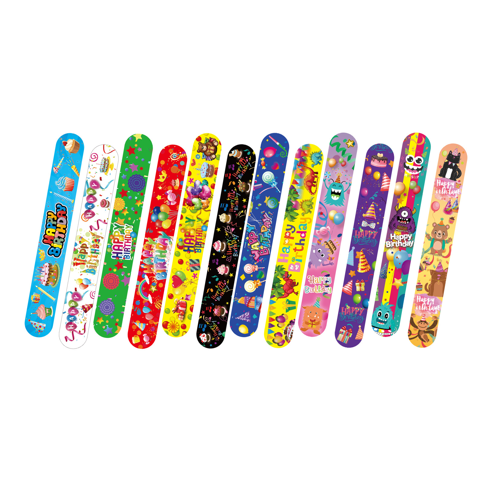 Cantidad de dibujos animados transfronterizos tema de fiesta de cumpleaños PVC anillo de cumpleaños pulsera de anillo de palpitación encantadora diversión infantil