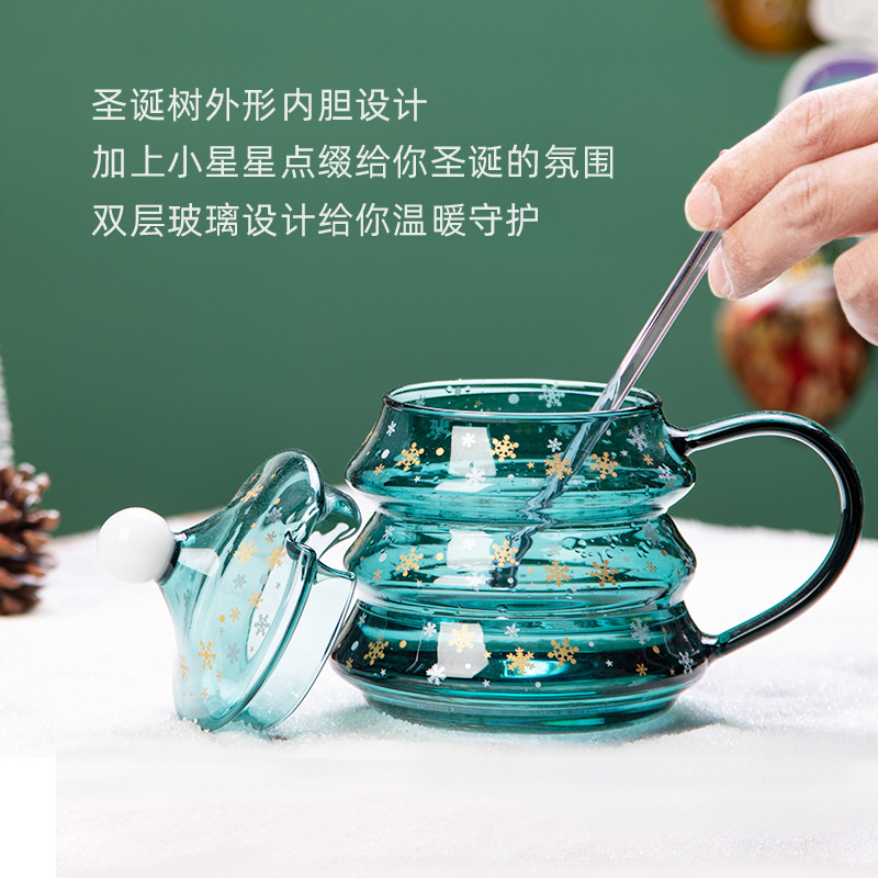 Cerezo que cambia de color en vidrio botella de agua fría taza de agua traje hogar de gran capacidad resistente al calor agua hervida botella de agua fría