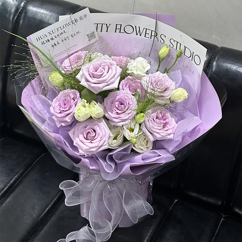 Embalaje de papel Fenghua floral material de envoltura de flores impermeable papel de envoltura de flores de color sólido papel de envoltura de alta calidad al por mayor