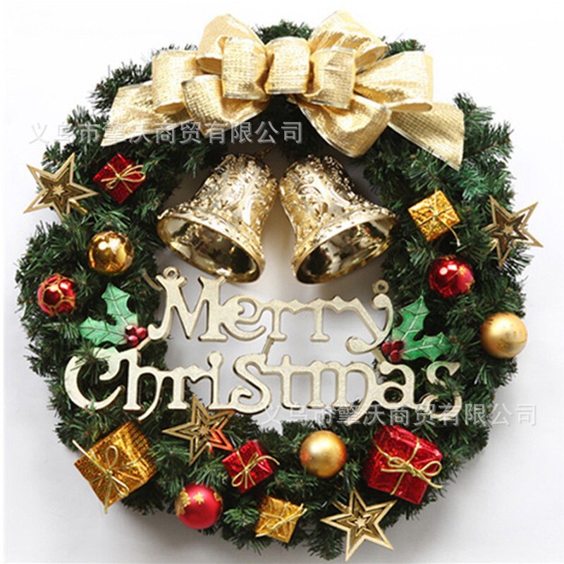 ヨーロッパとアメリカのクリスマスリース、サンプル、越境クリスマスツリー、籐の装飾、結婚式、お祝い、パーティー、リース、クリスマスの雰囲気|undefined