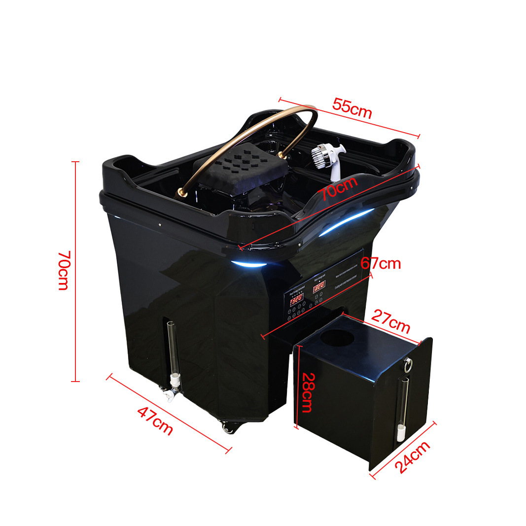 lavabo de cabello móvil transfronterizo lavabo de cabello salón de belleza aparato de tratamiento de cabello de cabeza de circulación de agua fumigante lavabo de cabello salón de belleza image 6