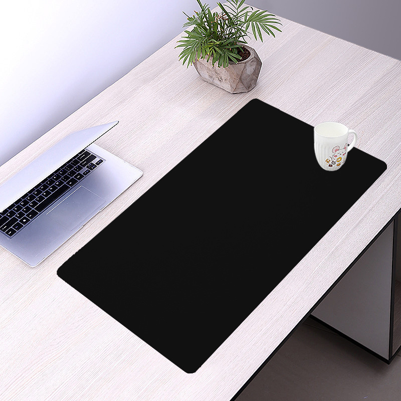 Wholesale artificial leather PVC desk pad notebook writing desk pad leather female office solid color mouse pad