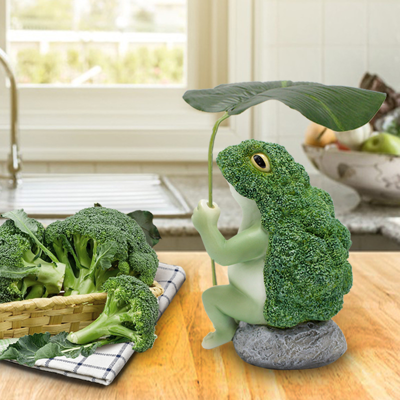 Kindergarten simulation frog Western blue flower decoration vegetable decoration gift decoration home decoration creative gift now