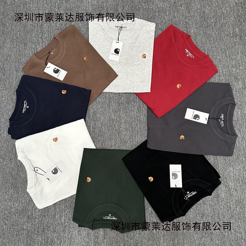 Cross-Border Carhartt 280g Pure Cotton Heavyweight Short-Sleeve Sports Casual Crew Neck Summer Men's T-Shirt Cross-Border Carhartt 280g Pure Cotton Heavyweight Short-Sleeve Sports Casual Crew Neck Summer Men's T-Shirt