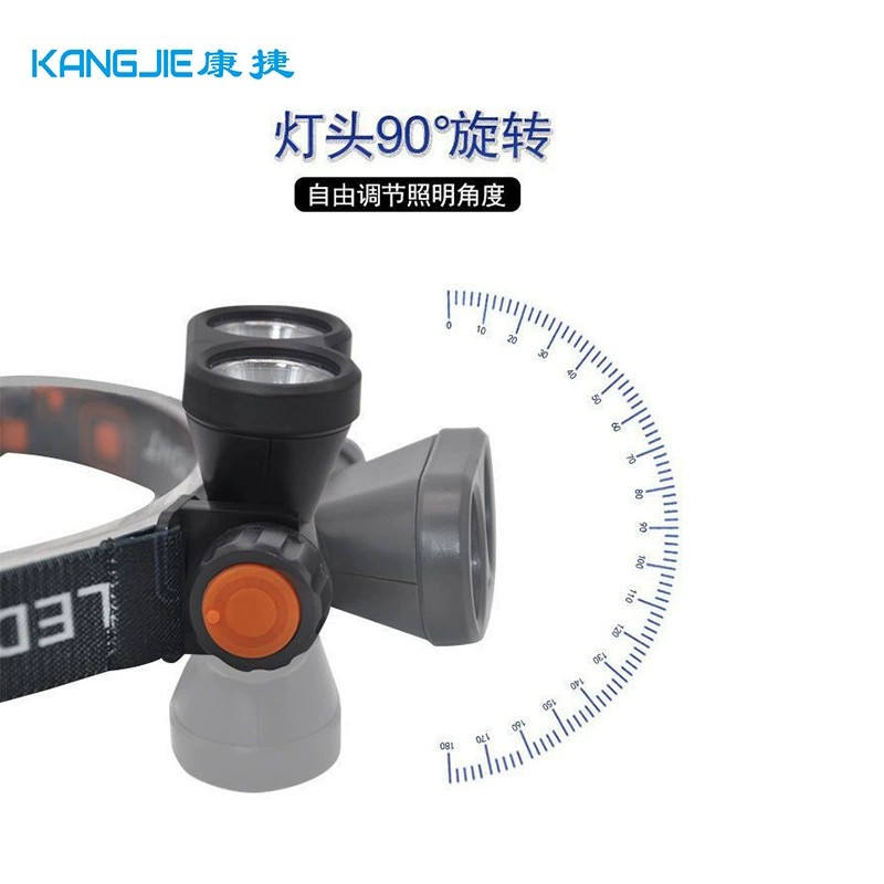 White double yellow light dual light source magnet working headlight USB charging emergency, headlight, head-mounted