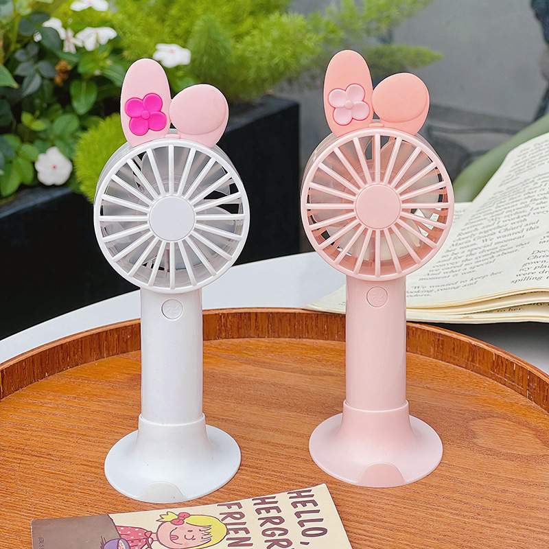 手机支架底座手持风扇usb充电迷你型桌面便携随身卡通可爱小风扇