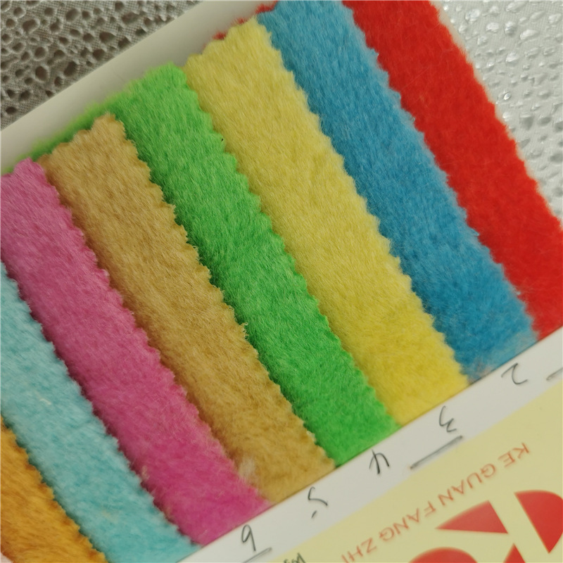 厂家现货多色供应二批 全涤赛乐绒短毛绒 服装玩具暖手宝面料