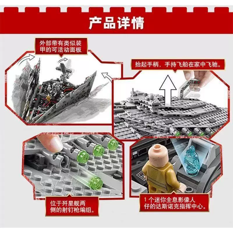 Совместимо с Lego Звёздные войны Гигантский линейный транспортировщик сверхореленного титановый истребитель Зета космический корабль Millennium Falcon детская игрушка