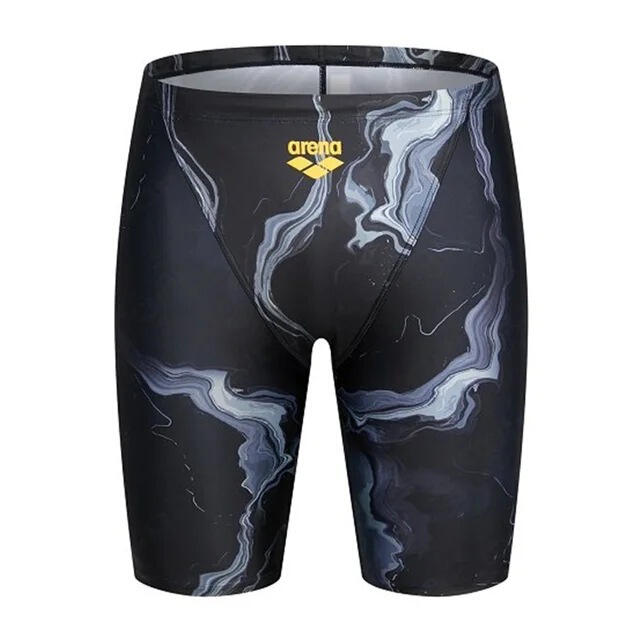 Men's Printed Sports Training Swimsuit Swimming Trunks Beach Tights Shorts Quick-Drying Surfing Pants