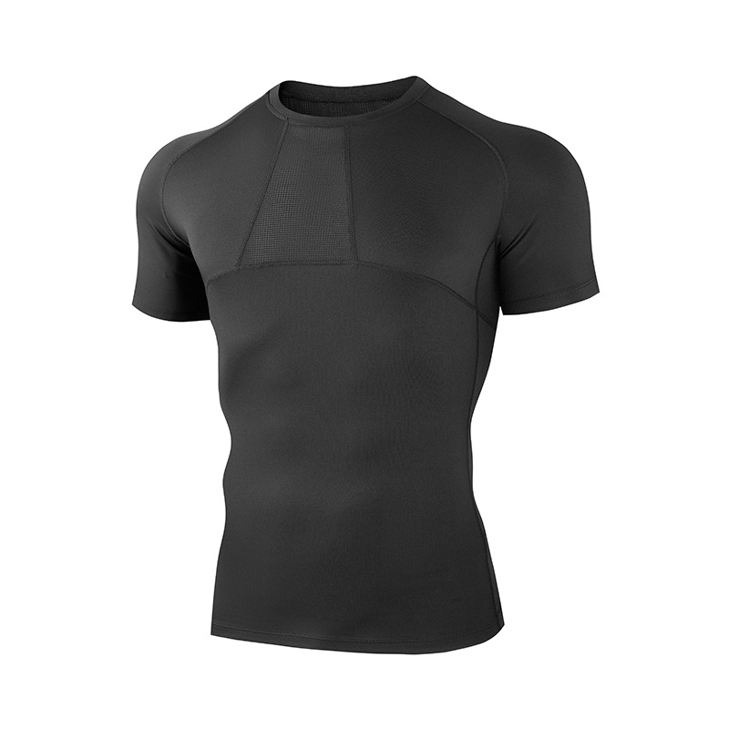 Personalizada transpiración rápida secado camiseta camiseta camiseta de compresión de manga corta camiseta hombre camiseta de malla de manga corta ropa de fitness
