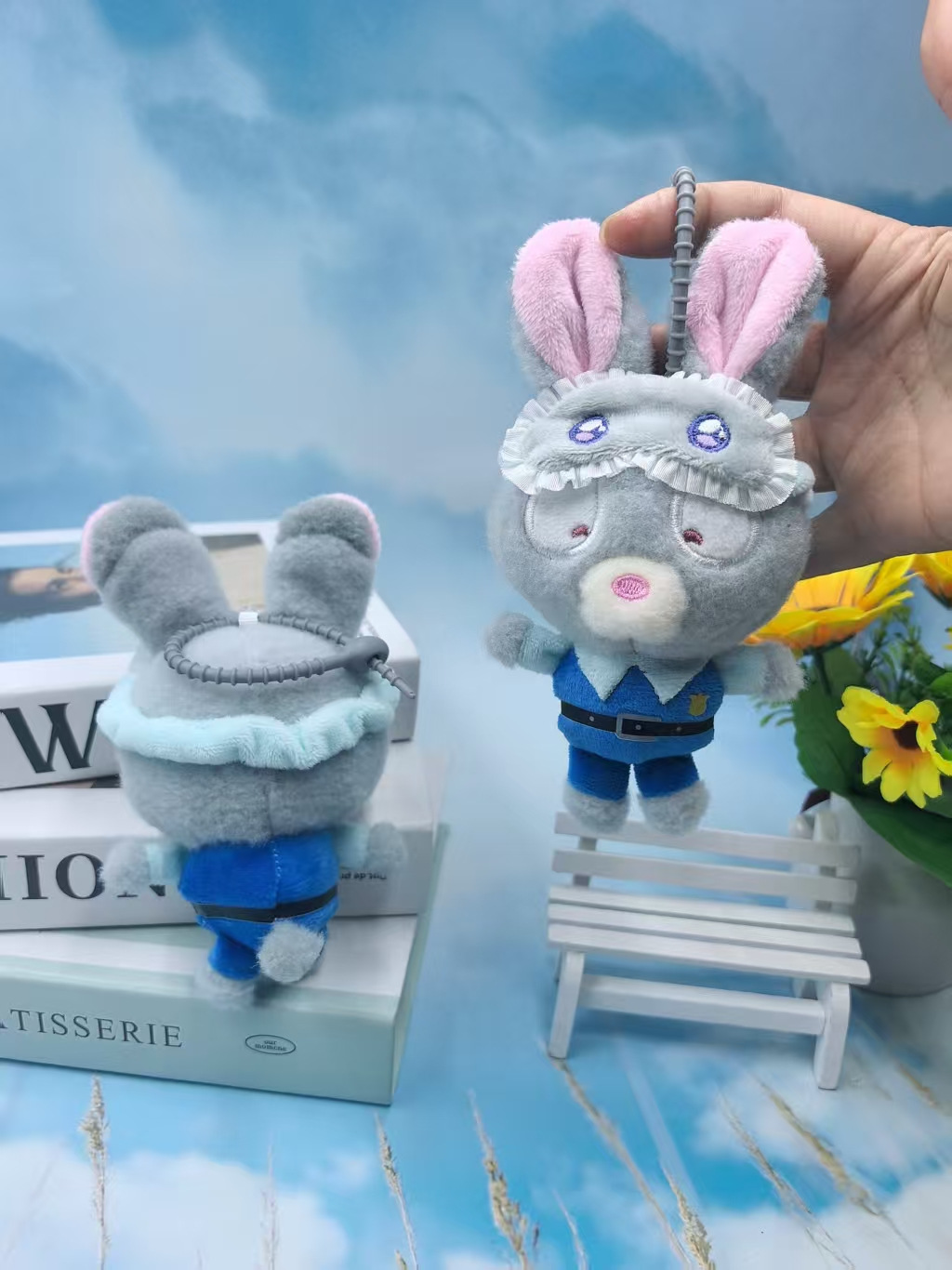 眼罩兔子 / 精品4寸多颜色的随机发[单款20起批】