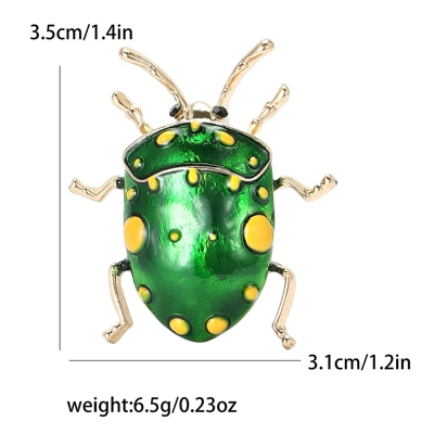New Fashion Creative Alloy Enamel Stinky Butt Bug Brooch Simple All-match Men's and Women's Clothing Corsage Jewelry Pin (Yaxa sancaqları) - green-4506-gn