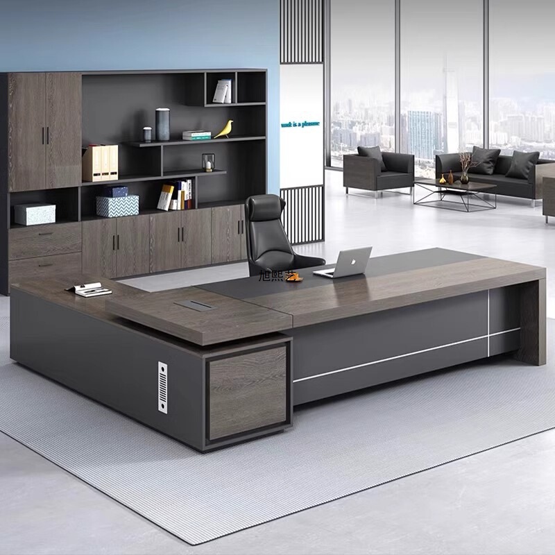 High-End Boss Desk and Chair Combination Manager Desk President Desk Supervisor Desk Simple Modern Office Furniture Executive Desk