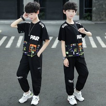 儿童装男童夏装套装2024新款中大童男孩夏季洋气运动短袖韩版帅气