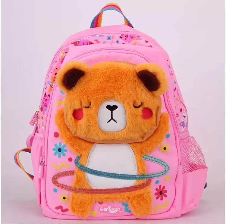 Australia Smiggle caricatura mochila de tamaño medio jardín de infantes mochila de hombro 3D con sombrero de caricatura