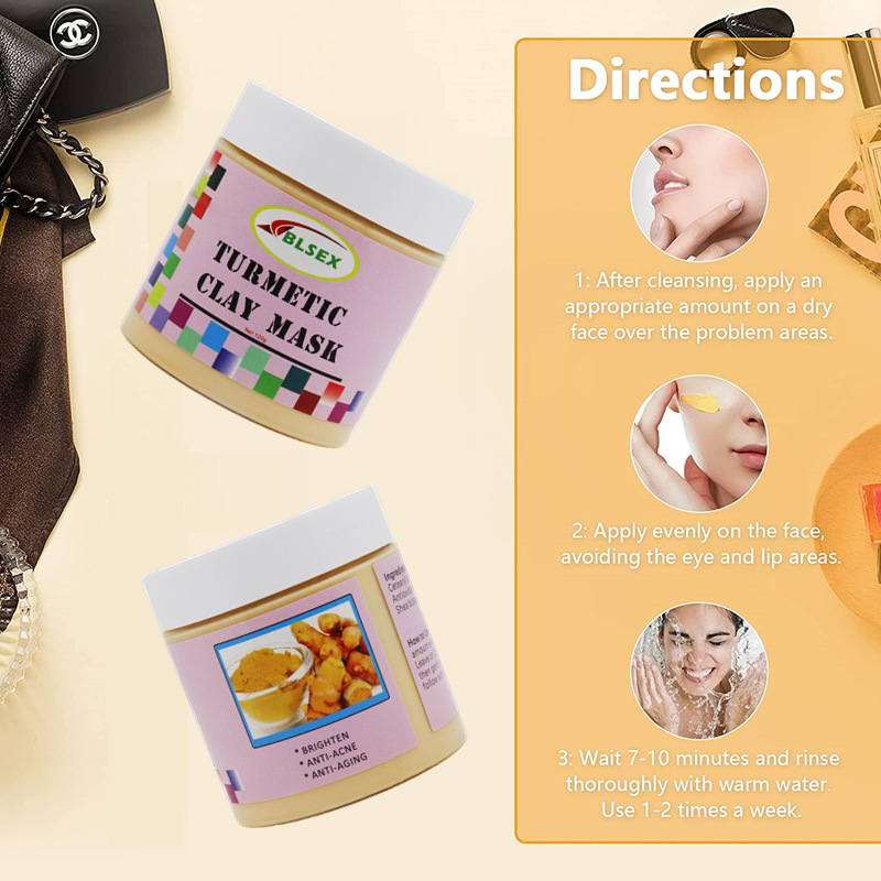 BLSEX maschera idratante tipo pasta alla curcuma pulizia viso 120g_voghion.com