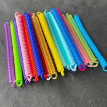 现货批发塑料弹簧绳EVA螺旋电话线绳彩色伸缩链玩具配件挂绳