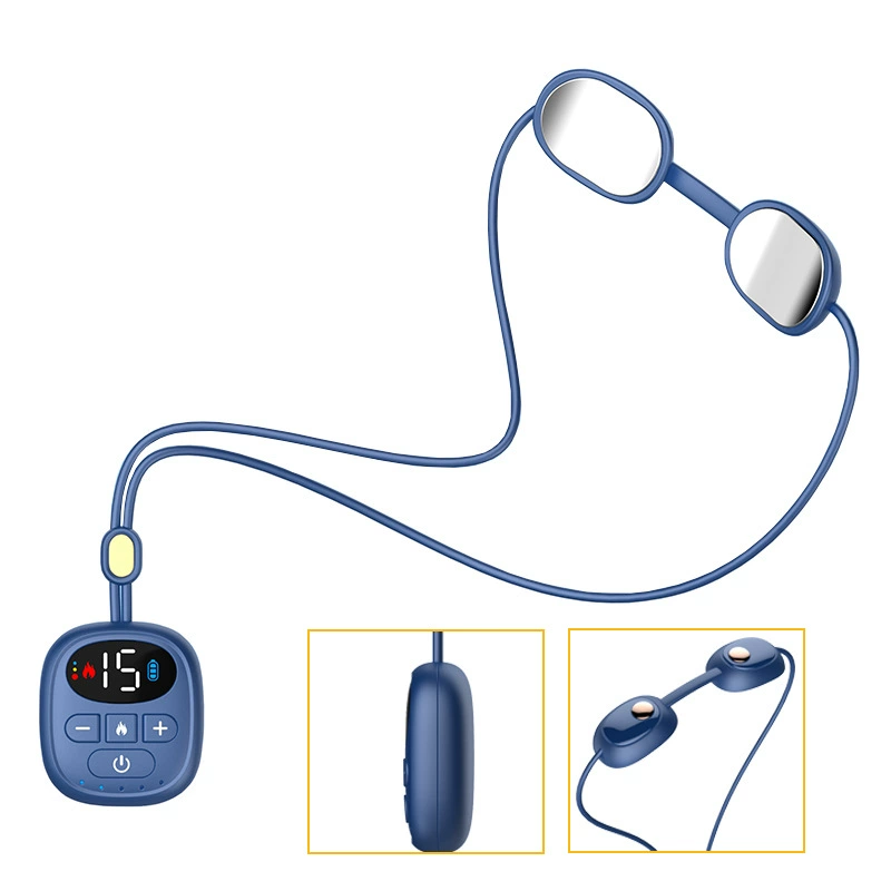 Handheld electric massager, compress, with neck protection