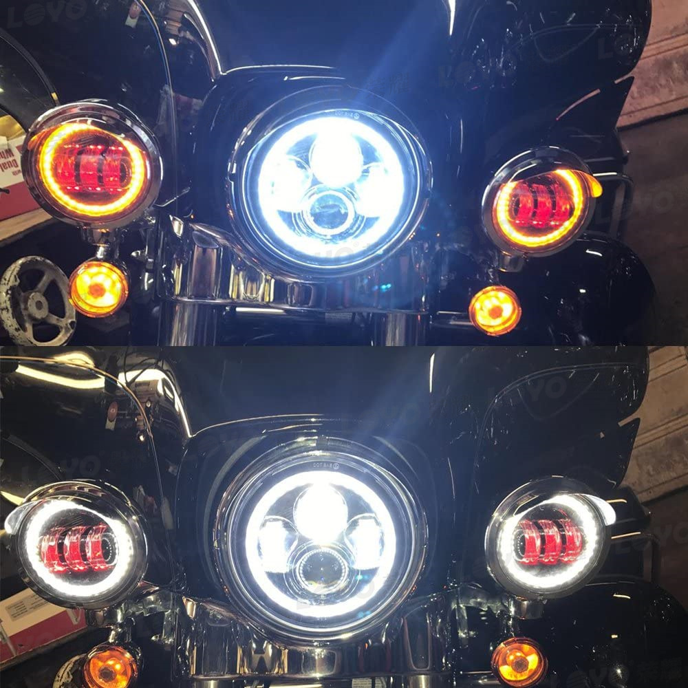 4.5 inch Harley fog lamp 30W Harley motorcycle modified LED fog lamp with aperture Devil eye